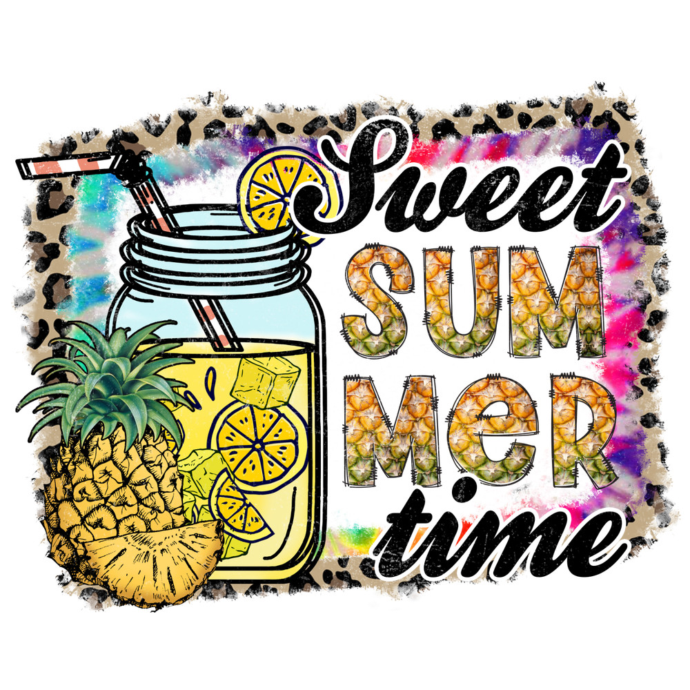 SWEET SUMMER TIME Sublimation Print Ready to Press, Heat Transfer PICK YOUR SIZE