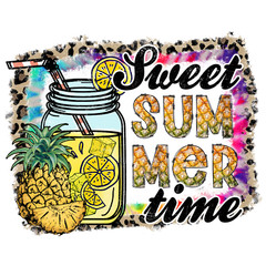 SWEET SUMMER TIME Sublimation Print Ready to Press, Heat Transfer PICK YOUR SIZE