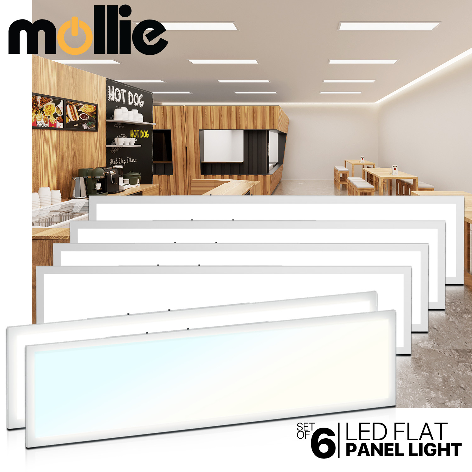 1x4ft LED Flat Panel Recessed Light 4000LM Dimmable Drop Ceiling Troffer Fixture gallery