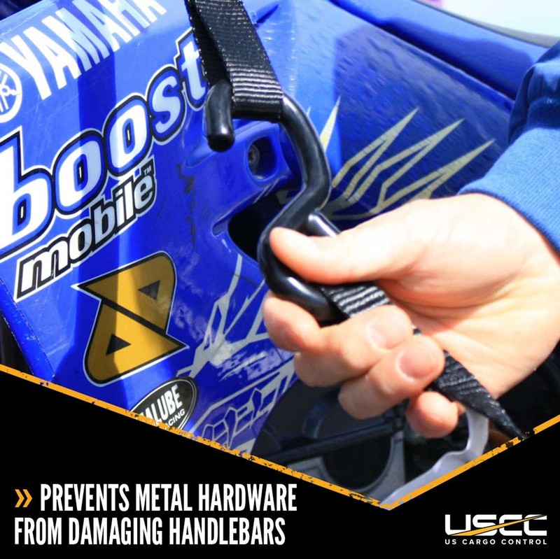 USCC Motorcycle Handlebar Straps - 1" X 18"- Black Pair of Handle Bar Straps gallery