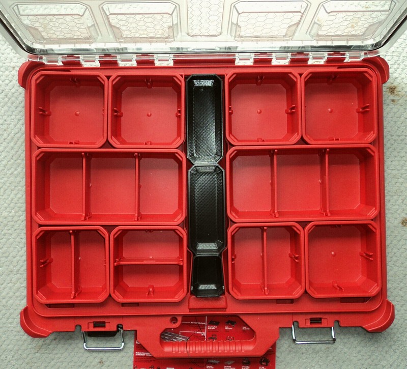 Full Set MILWAUKEE PACKOUT Center Middle BINS BIN SET LOW PROFILE ORGANIZER Box gallery