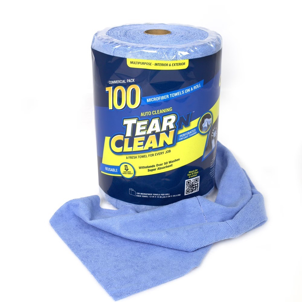 Tear N Clean Reusable Easy-Tear Microfiber Towels, 12in. x 12in., 100 Pack gallery