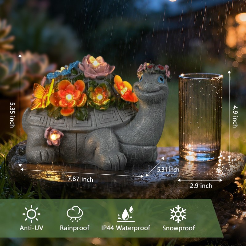 Eco-Friendly Solar Turtle Statue: Outdoor Garden Lamp & Decorative Ornament gallery