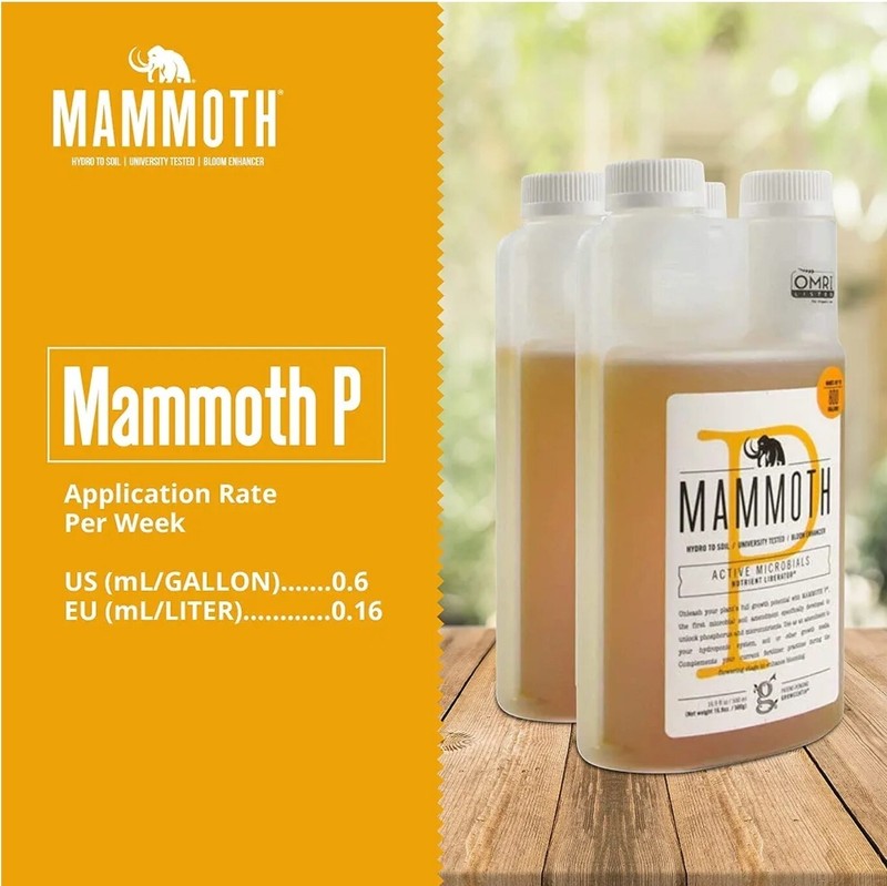 Mammoth P Bloom Booster | Organic Microbial Inoculant | 16% Increase Yields 15mL gallery