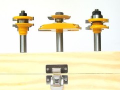 3pc 12° w/ Back Cutter Raised Panel & Bead Rail & Stile Router Bit Set sct-888