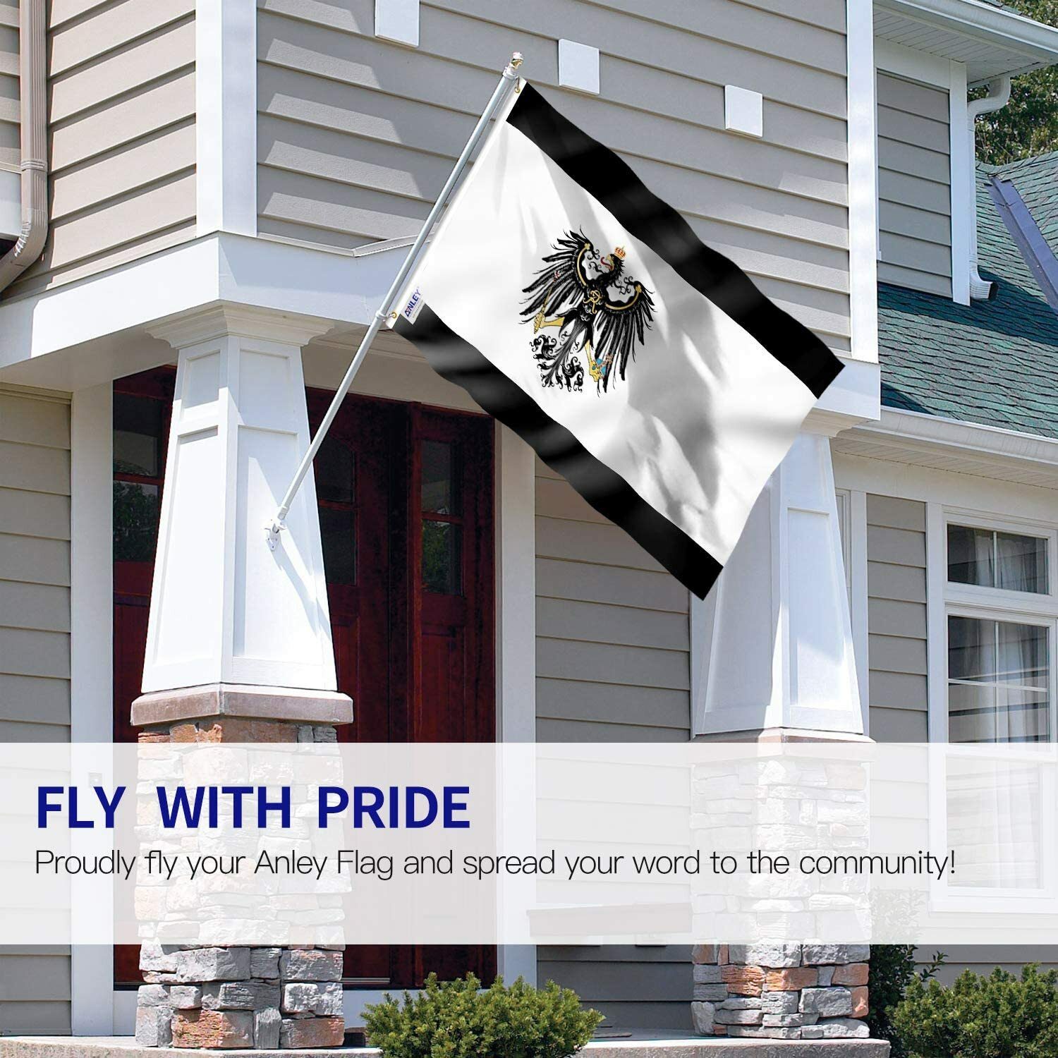 Anley Fly Breeze 3x5 Ft Prussian Flag - German Kingdom of Prussia Flag Polyester gallery