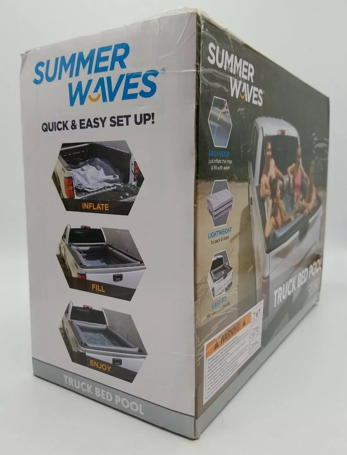 Summer Waves Inflatable Truck Bed Adult Swimming Pool Measures 66" x 62" x 21" gallery