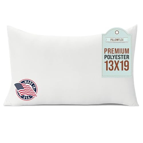 Premium Polyester Throw Pillow Insert - 13x19 - Ultra Soft 13 Inch by 19 Inch