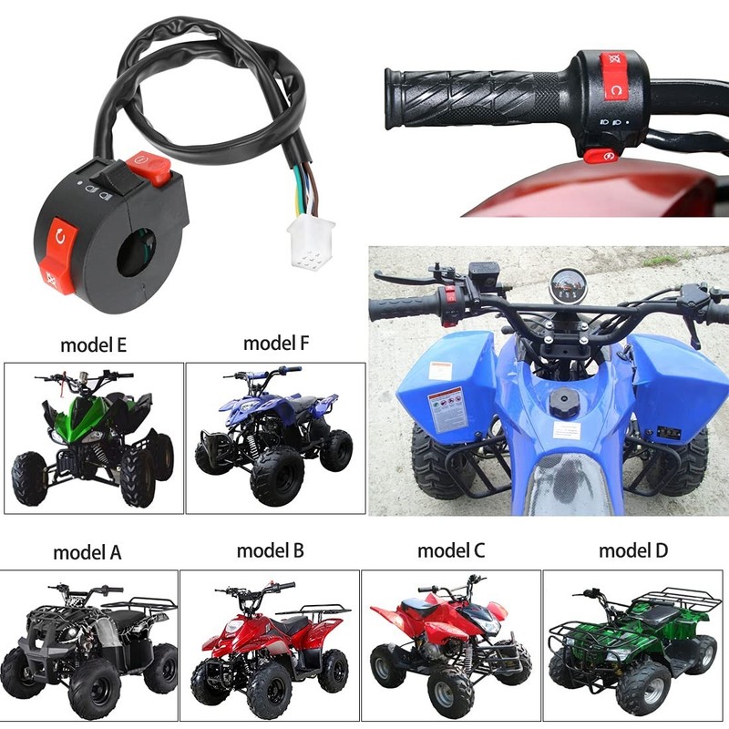 3-Function Left Starter Kill Light Switch for 50-125Cc Chinese ATVs gallery
