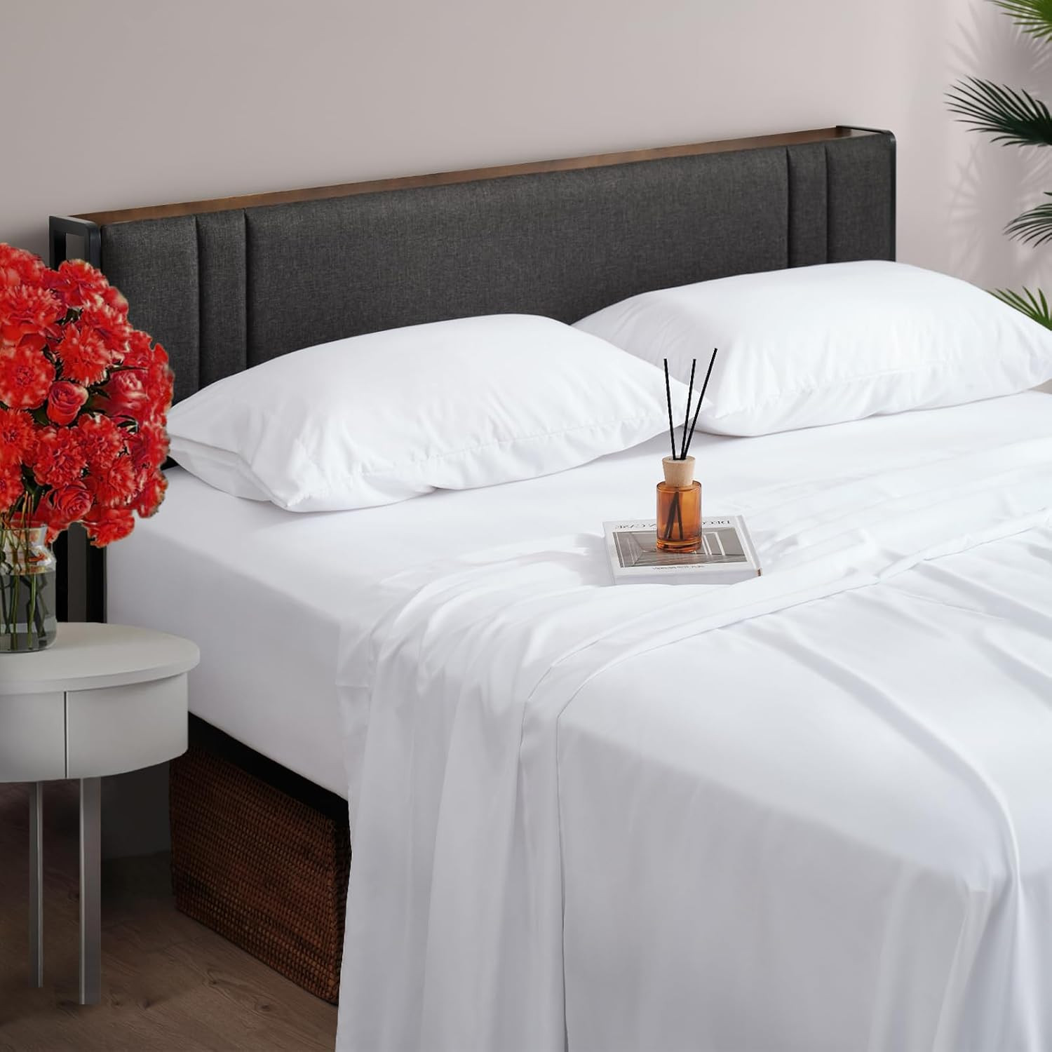 4 Piece Queen Size Bed Set, Upgraded Cooling Deep Pocket Comfy Breathable Hotel gallery