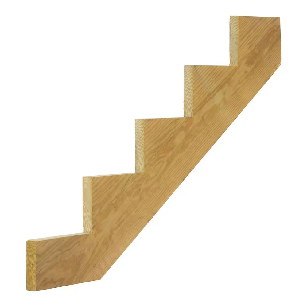 5-Step Ground Contact Pressure-Treated Pine Stair Stringer gallery