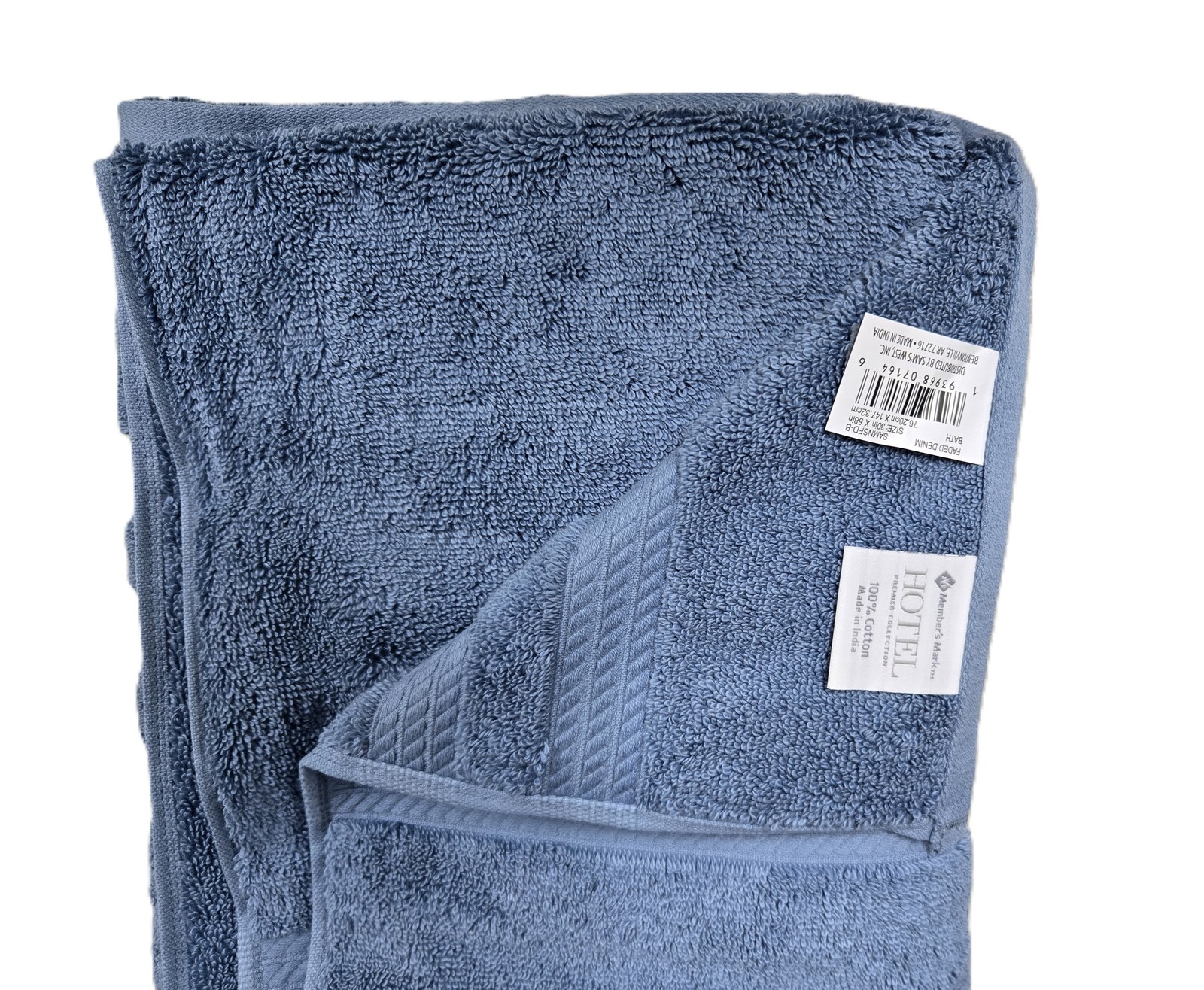 Hotel Premier Collection Oversized Bath Towel 30in X 58in FADED DENIM gallery