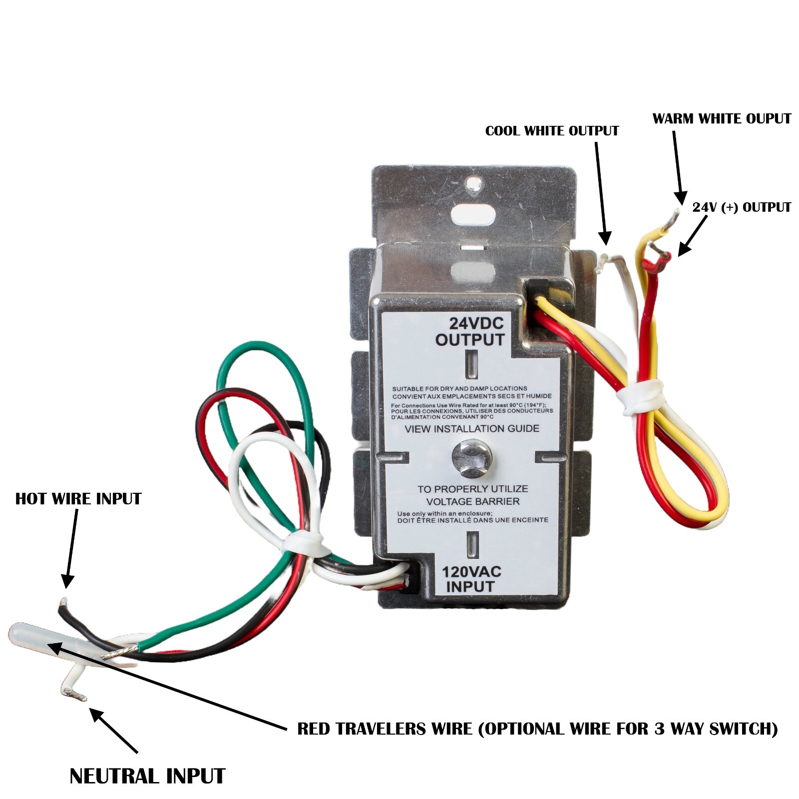 UL listed 24v Dimmable LED driver & CCT dimmer switch 2 in1 rocker for LED light gallery