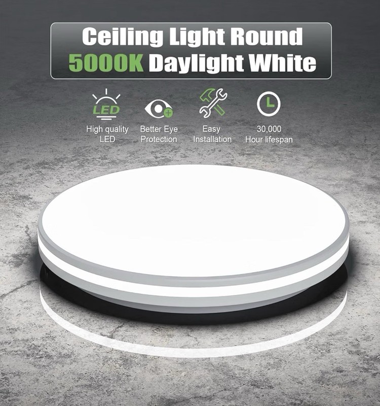 NEW Airand LED Ceiling Light Flush Mount 20 Watt 1850 Lumens 5000K Daylight IP44 gallery