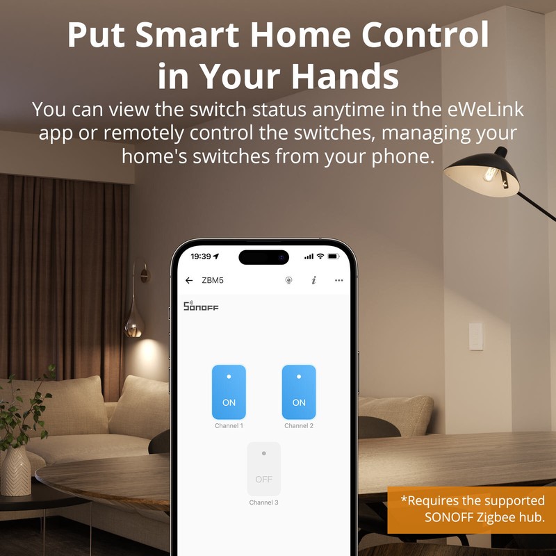 SONOFF Zigbee Smart Light Wall Switch Detach Relay Mode Work with Home Assistant gallery