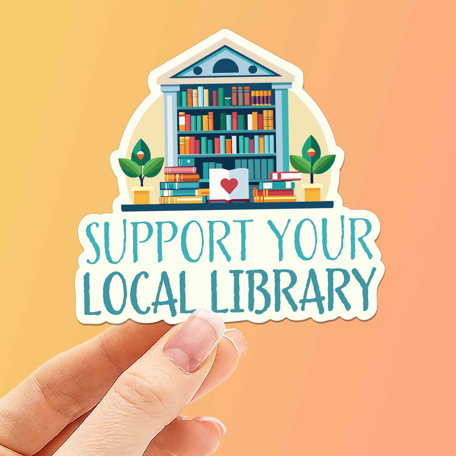 Support Your Local Library Sticker - Cute Book Decal gallery