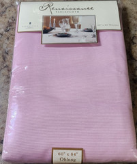 RENAISSANCE TABLECLOTH. Brownstone Gallery 60×84 Oblong Pink New Vintage