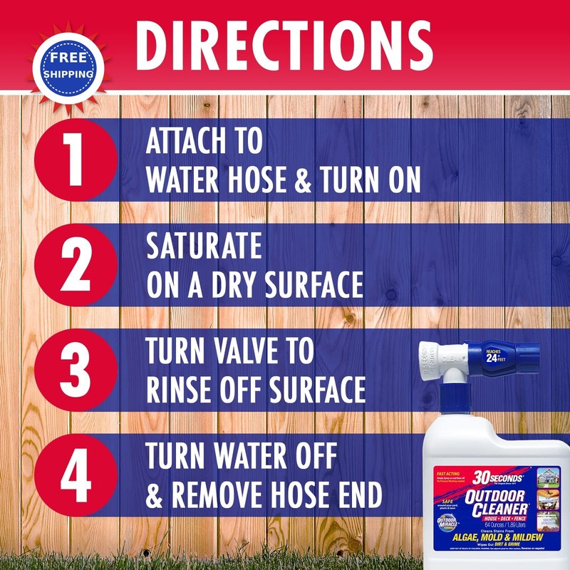 Cleaner 2 Pack with Hose End Sprayer 64 Fl Oz of Outdoor SECONDS Cleans Stains gallery