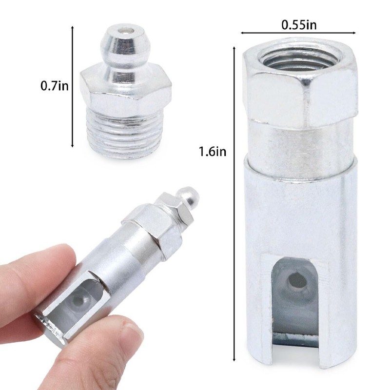 1/2PC Right-Angle 90-Degree Push-on Grease Coupler With 1/8 Inch NPT Threads US gallery