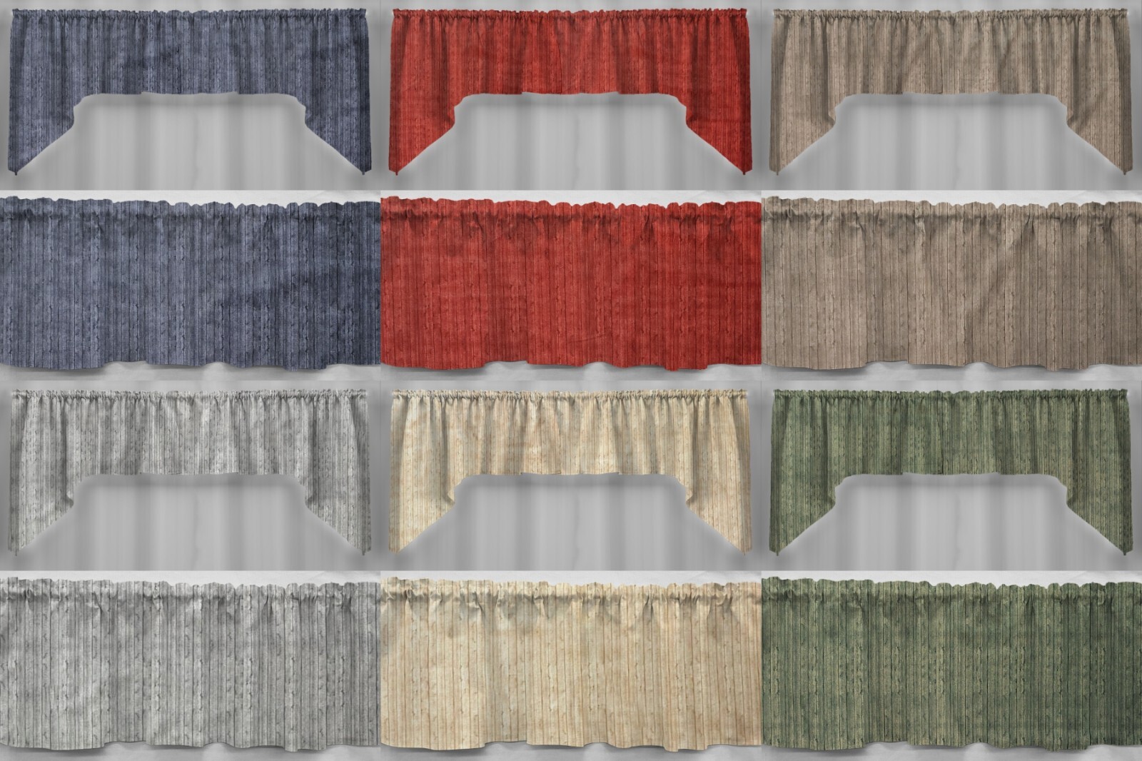Barn Wood Print Swags or Valances gallery