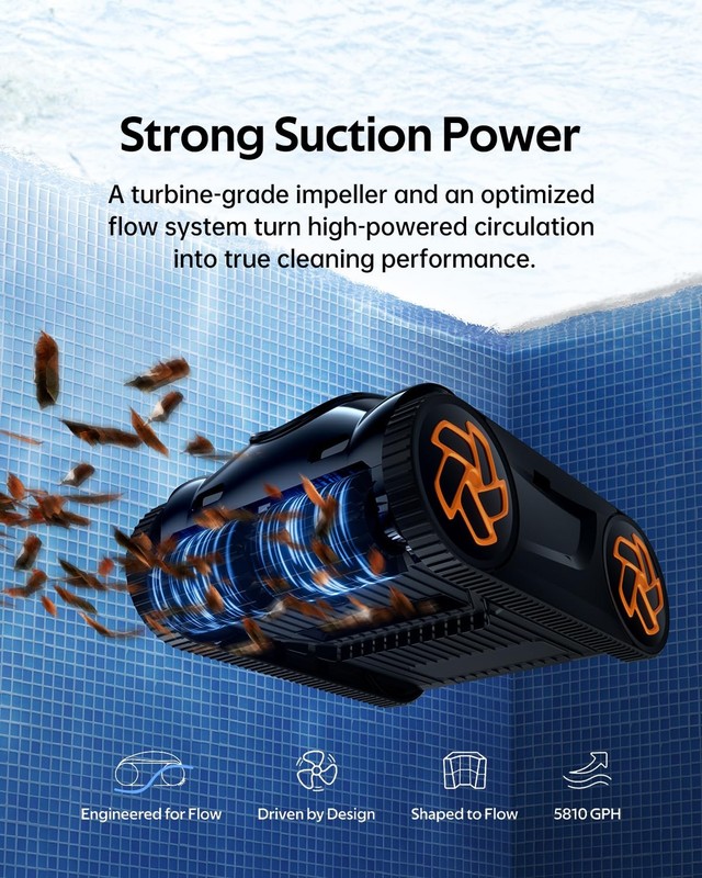 iGarden K Series Robotic Pool Cleaner, Cordless, Smart, Wall/Floor/Waterline, 15 gallery