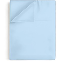 Queen Flat Sheet 100% Egyptian Cotton 600 Thread Count Sateen Light Blue