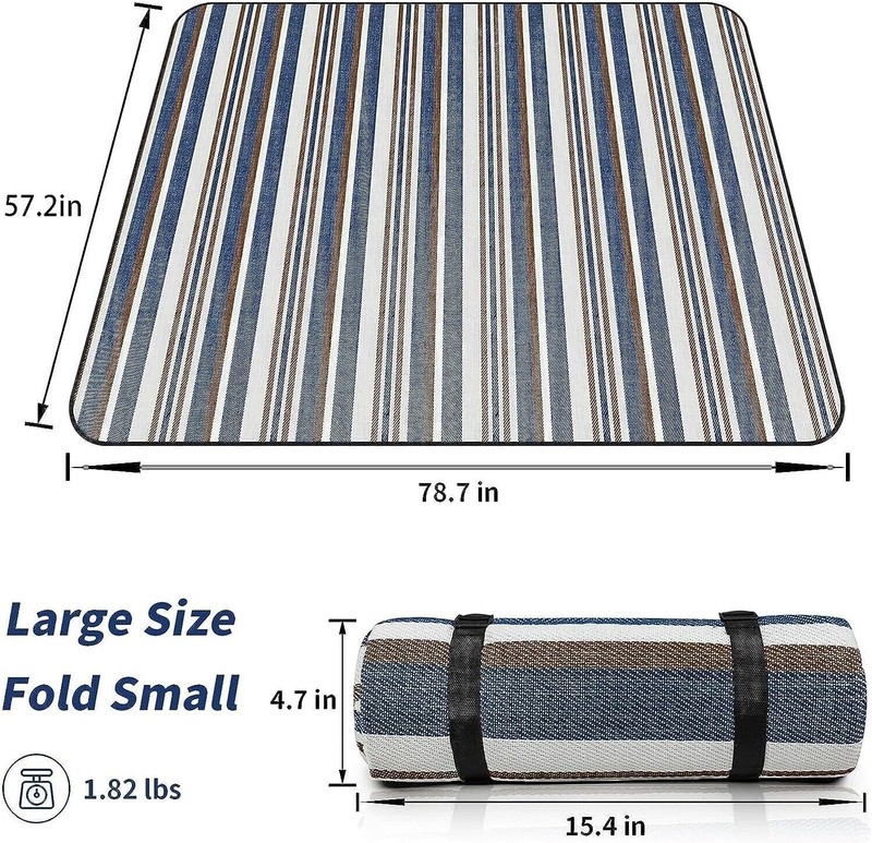 Picnic Blankets Waterproof Foldable, 59’’x78.7’’ Extra Large Picnic Dual-layer gallery