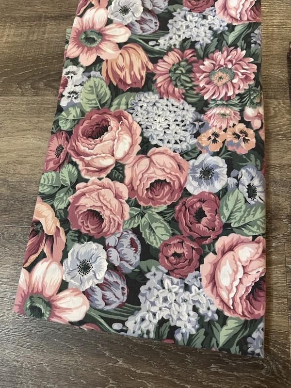 Vintage Cannon Flat Sheet Pillow Case Set Floral Dahlia Garden Cottagecore Gran gallery
