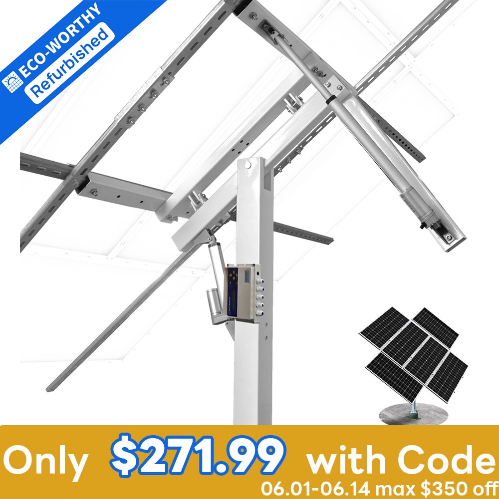 ECO-WORTHY Solar Panel Kit Tracking System Dual Axis with Tracker Controller gallery