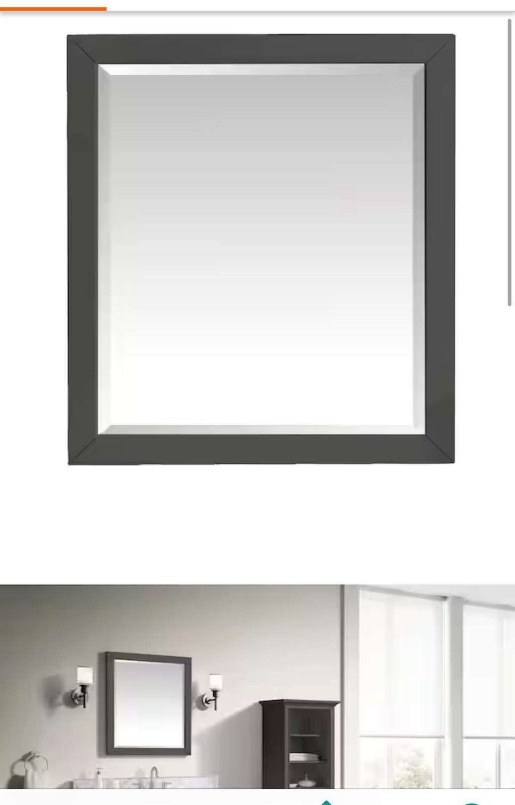 Home Decorators Collection Windlowe 28 in. W x 32 in. H Rectangular Wood Framed gallery