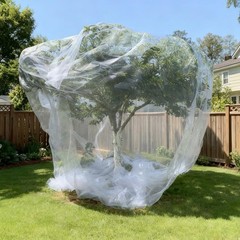 16X16Ft Extra Large Fruit Tree Netting Cover with Zipper & Drawstring, Garden Me