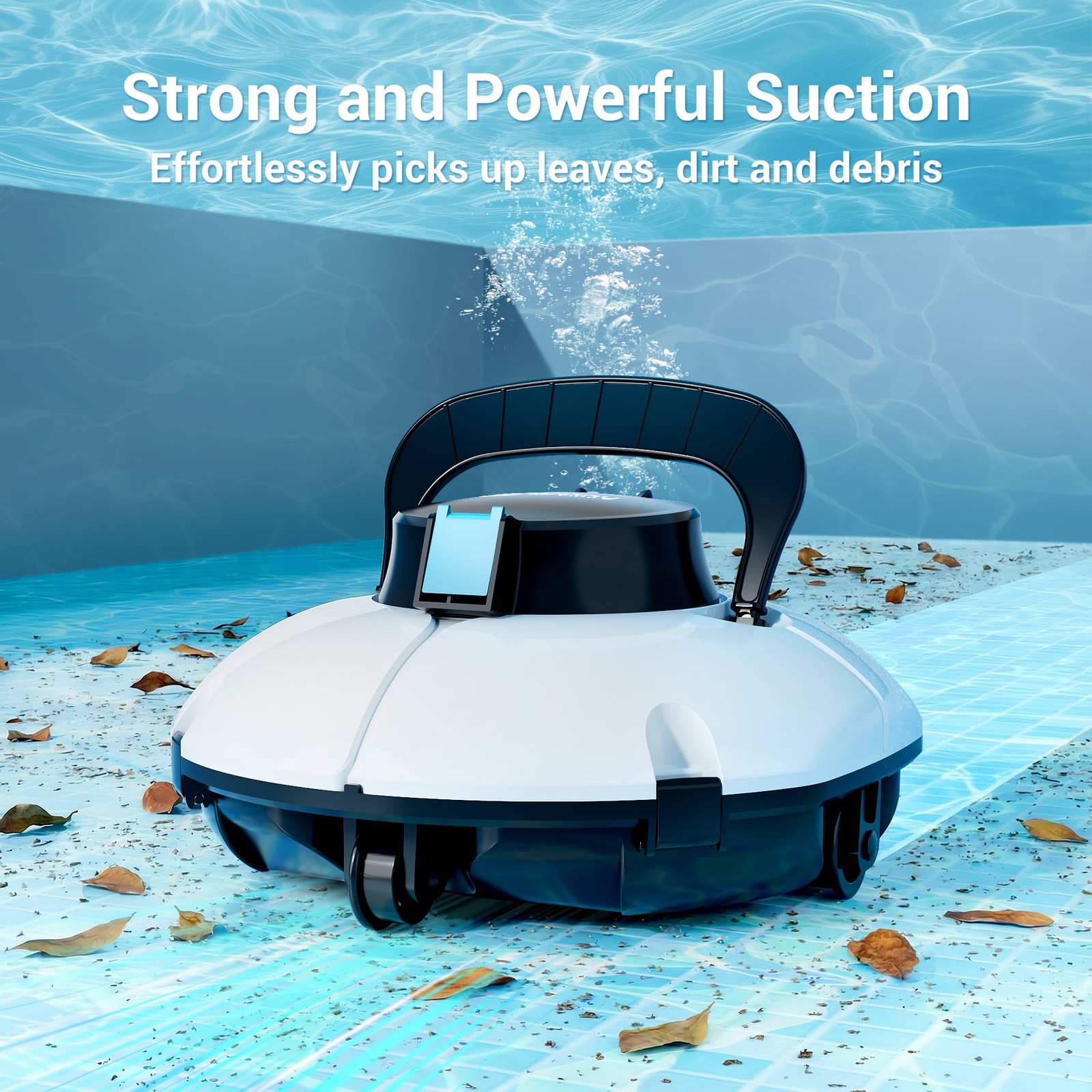 WYBOT Cordless Robotic Pool Cleaner with Dual-Layer Filtration, 80-Min Runtime, gallery