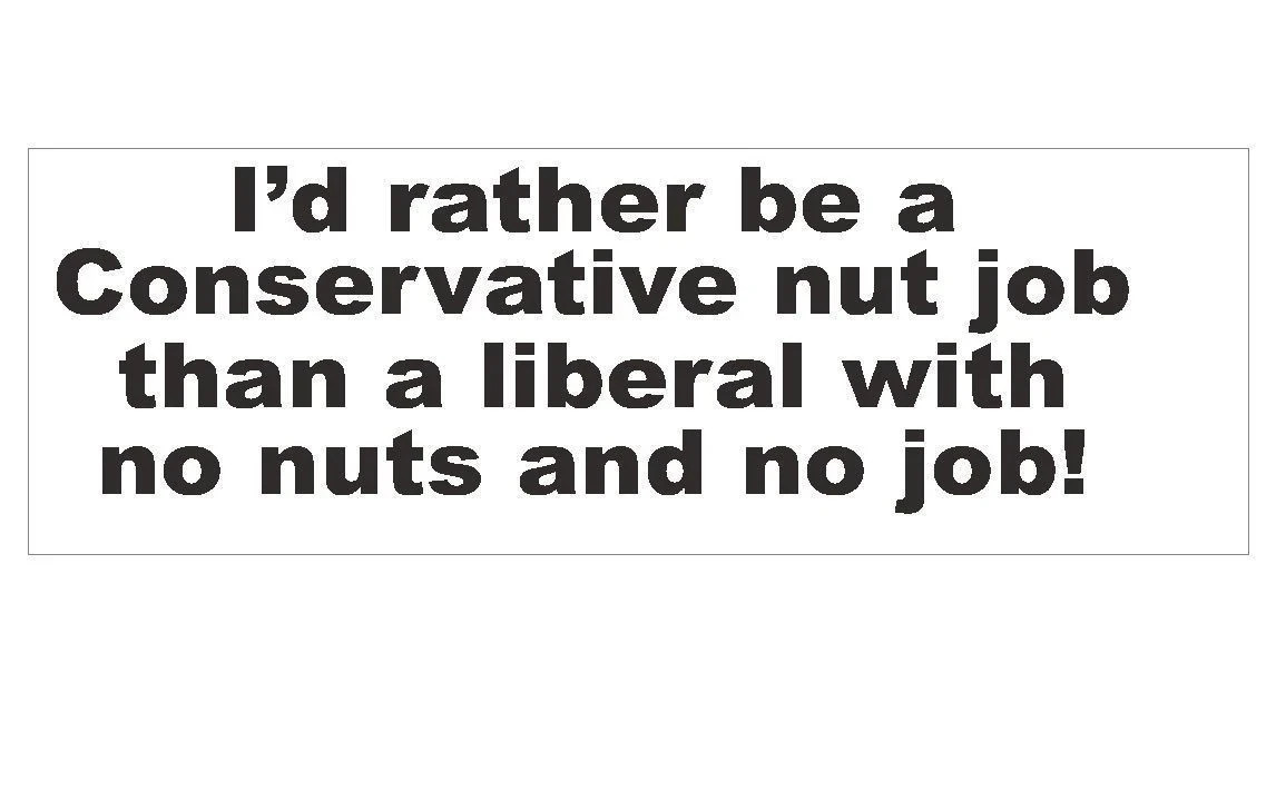 Anti Liberal Conservative Bumper Sticker or Helmet Sticker D262 Decal gallery