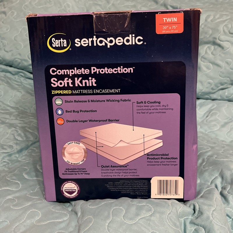 Sertapedic Complete Protection Soft Knit Twin Zippered Mattress Encasement New gallery