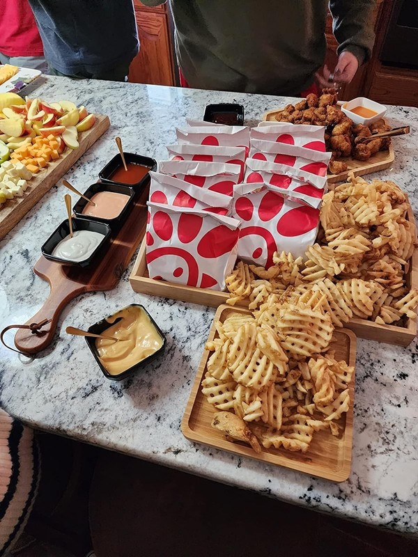 Serving Trays Cutting Boards 16.5"x11.8"（42x30cm with Handle, Set Includes 0.... gallery