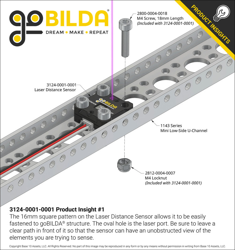 Laser Distance Sensor (1m Range, 3.3-5V, Digital or Analog Output) gallery