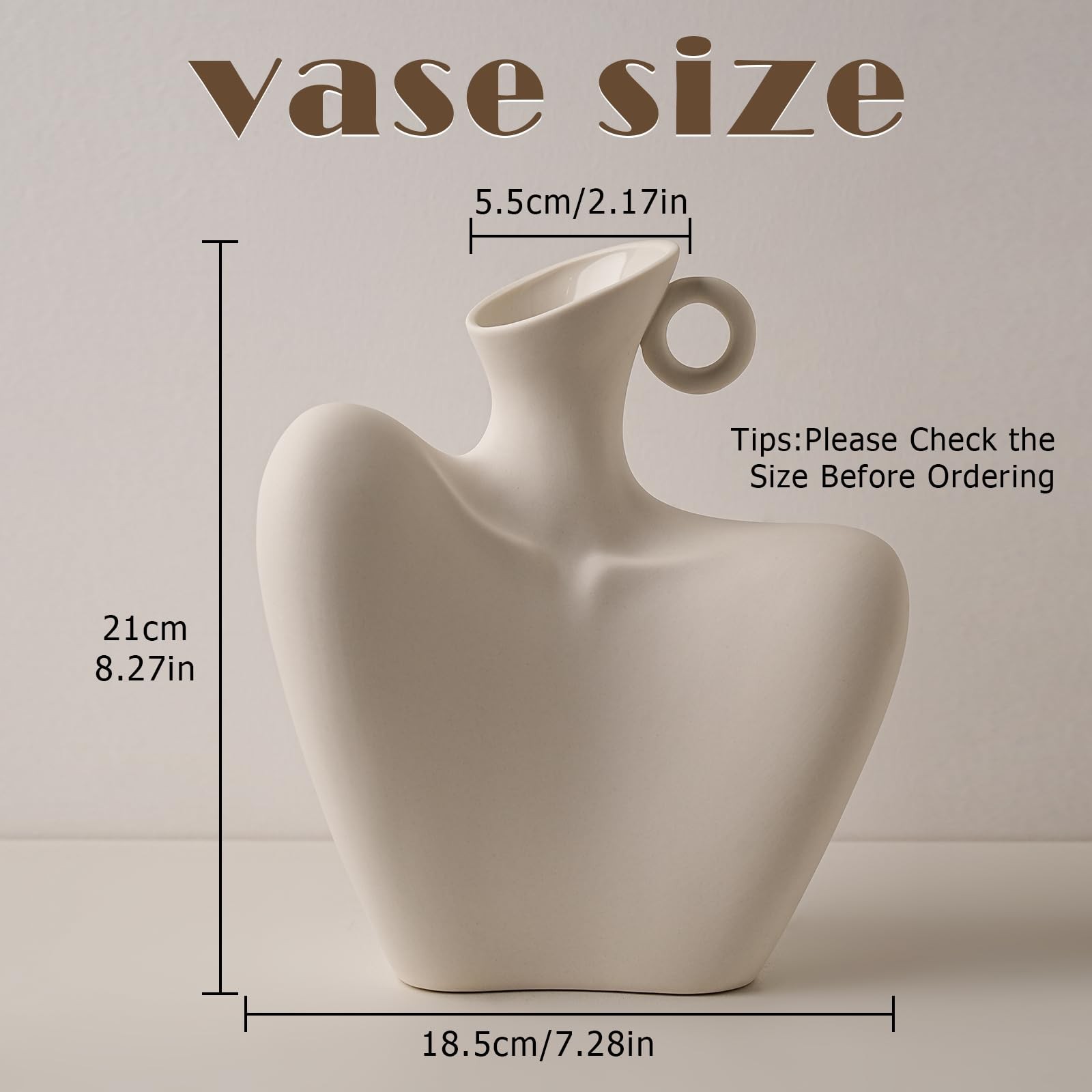 Decovlog Ceramic Vase Human Body Vase For Home Decor Modern Minimalist Boho gallery