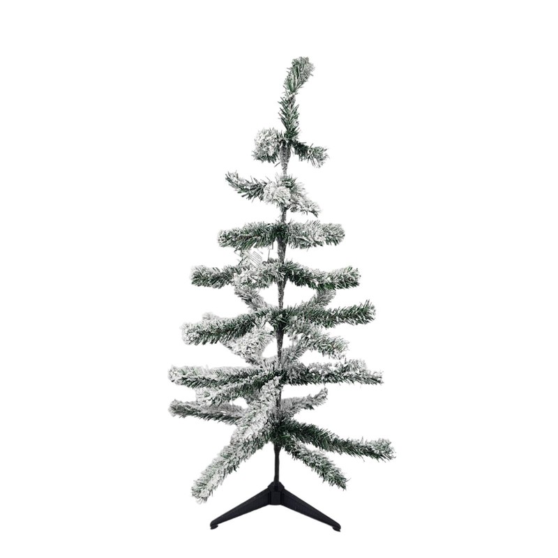 Flocked Tree Christmas Table Decor 30" Unlit Evergreen Poseable 5 Pack Lot gallery