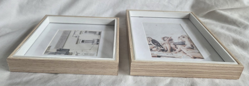 2 Shadow Box Style Picture Photo Frames Portrait or Landscape With Matte gallery