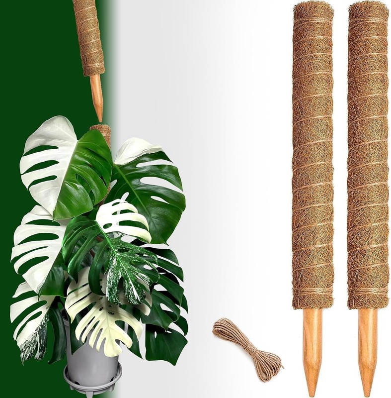 Moss Pole Plant Support Stake Coir Vertical Expandable for Monstera Pothos gallery