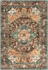 Yamaziot Washable Area Rug, 2x3 Small 2' x 3' (Rectangular), Rust/Dull Teal gallery