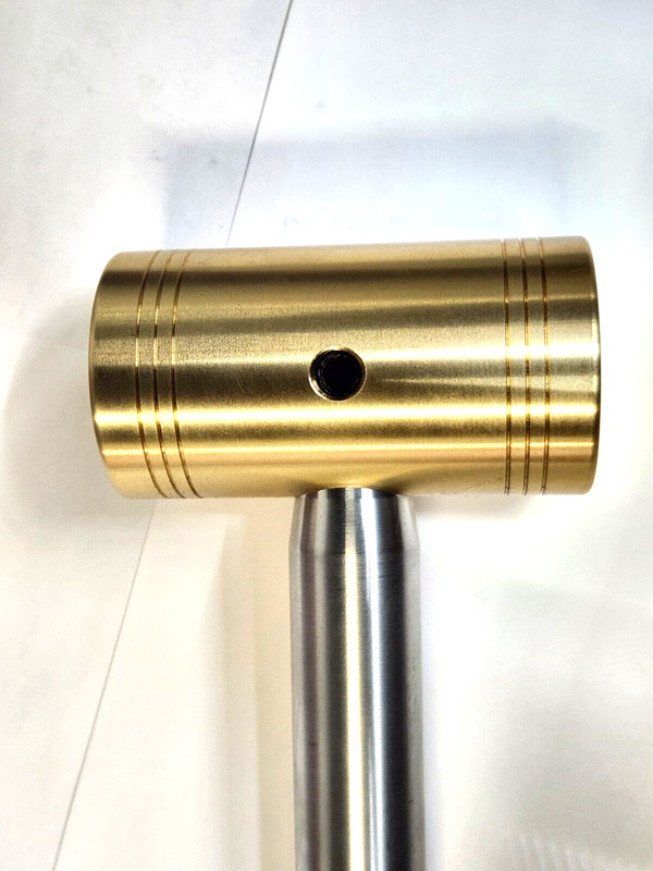 3 POUND BRASS HAMMER* KNURLED 1" SOLID ALUMINUM 7-1/2" HANDLE*MADE IN USA* gallery