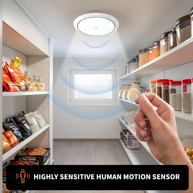 Motion Sensor LED Ceiling Light, Flush Mount Ceiling Light 6500K Closet Light gallery