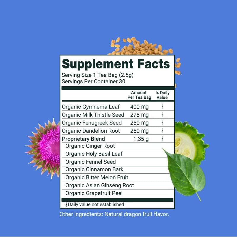 Herbaly Glucose Functional Tea - Vitality & Wellness - Gymnema Sylvestre, Ceylon gallery