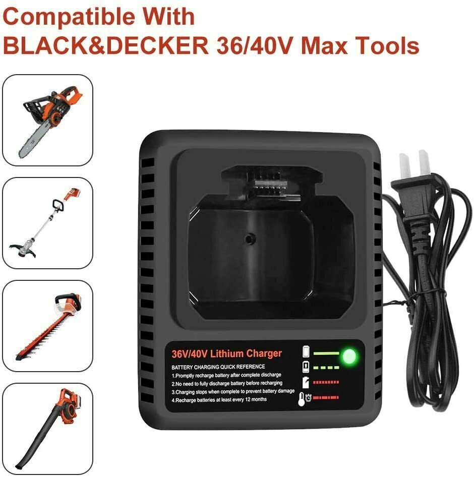 40V Lithium Max Battery or Charger for Black and Decker LBX2040 LBXR36 LBX2036 gallery