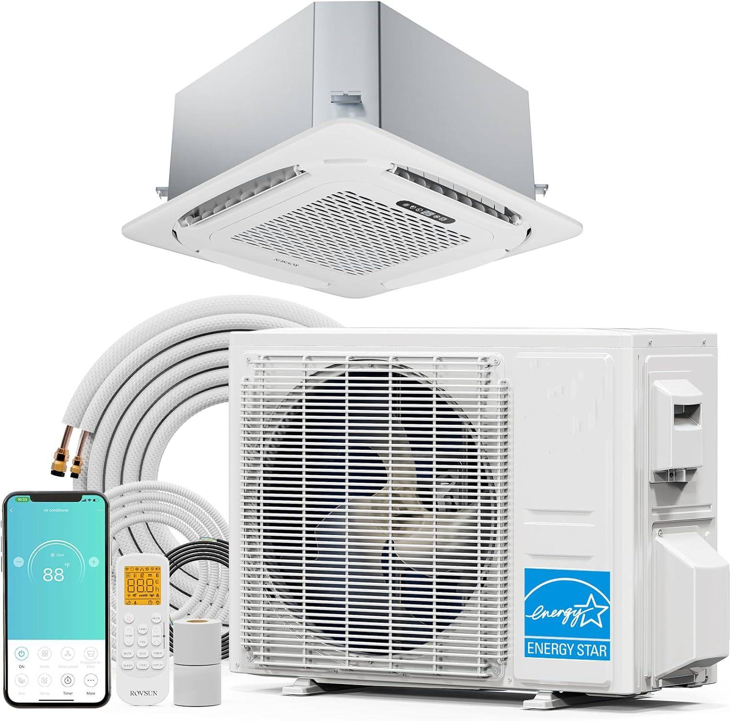 23,000 BTU Ceiling Cassette Mini Split AC & Heat Pump, Inverter Air Conditioner gallery