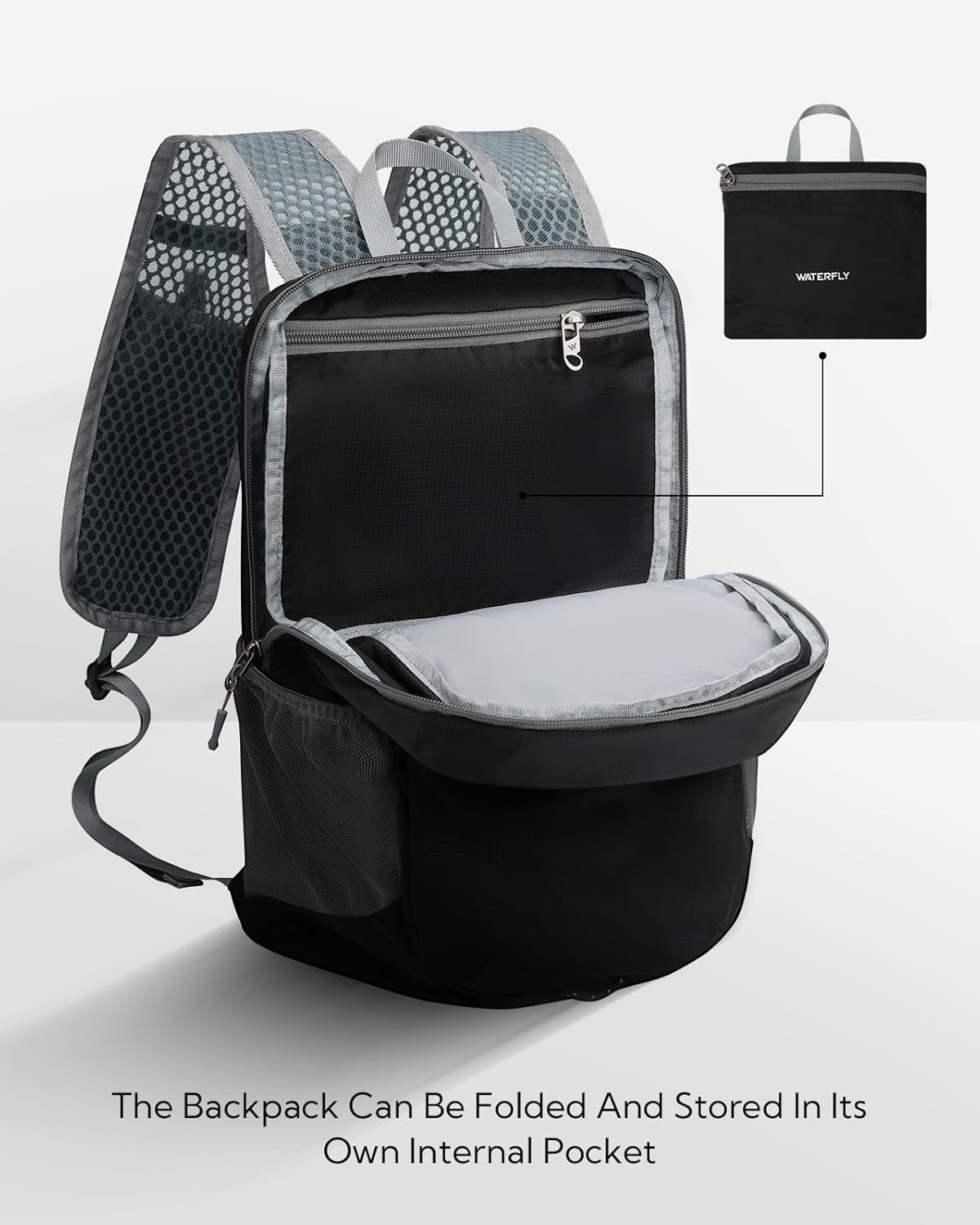 Packable Lightweight Small Backpack: 15L Foldable Mini Hiking Daypack - Ultralig 4