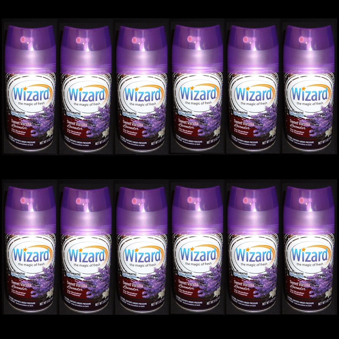 12 Wizard Automatic Spray Refills Air Wick Glade Sweet Vanilla Lavender SEE NOTE gallery
