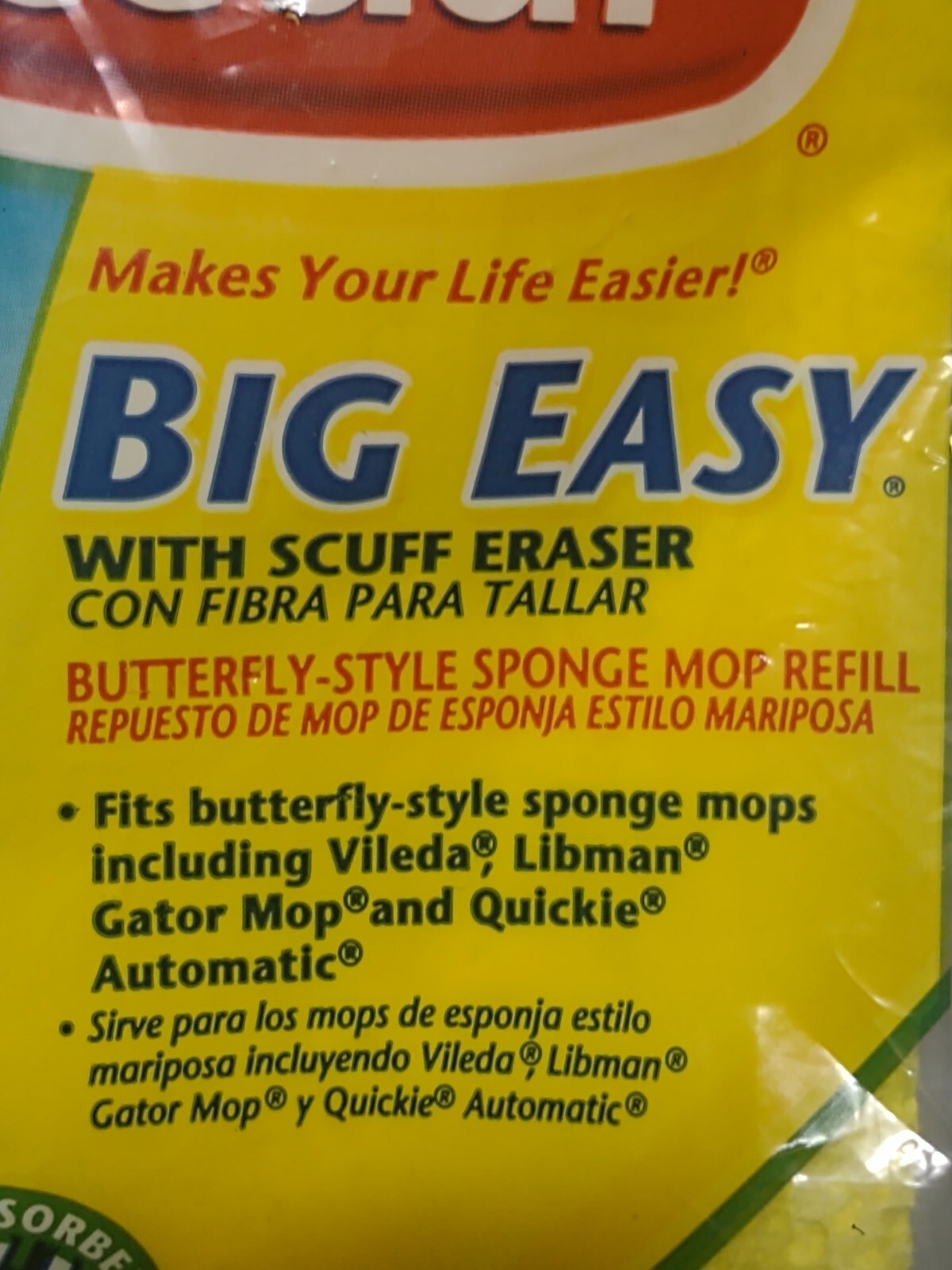 O Cedar Big Easy With Scuff Eraser Butterfly Style Spong Mop Refill USA NOS 2004 gallery
