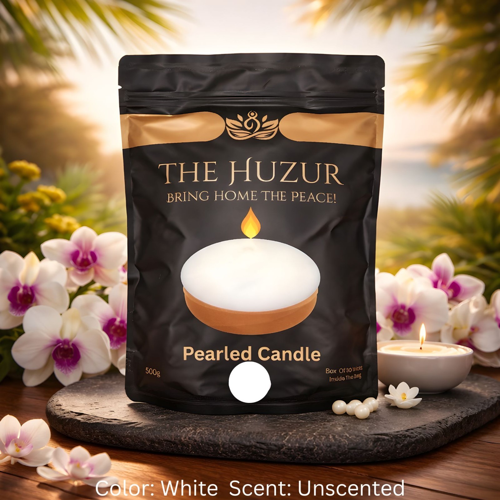 Scented Sand Wax Candle Refillable, Pourable Candle, DIY Candle Gift, 500g gallery